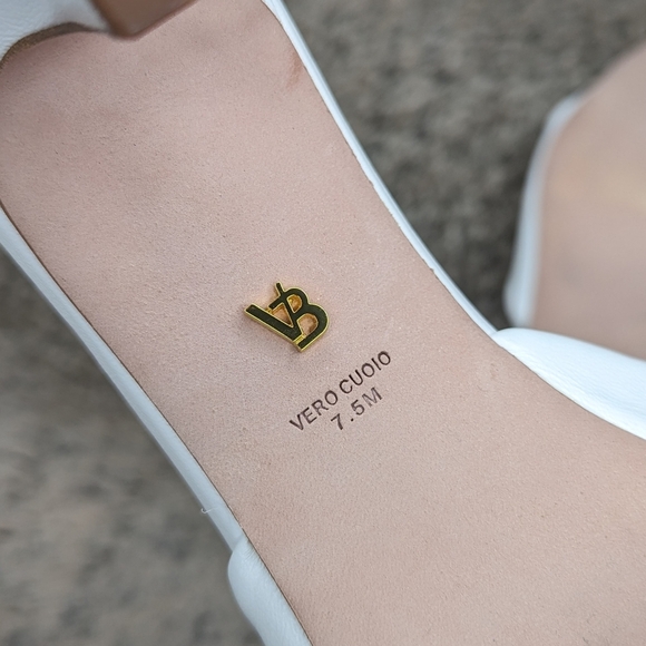 Veronica Beard Melli Twist Leather Sandal White Women's 7.5 - Picture 12 of 13